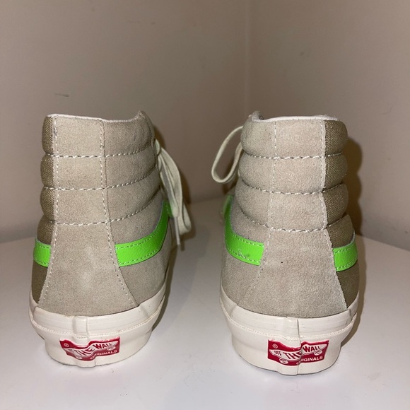 Vans OG Style 138 LX  Sued Fabric Leather Neon Green/Gray Women US 10 Men US 8.5 - Picture 4 of 9